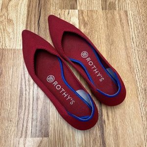 Rothy’s - The Point in Red, Size 5
